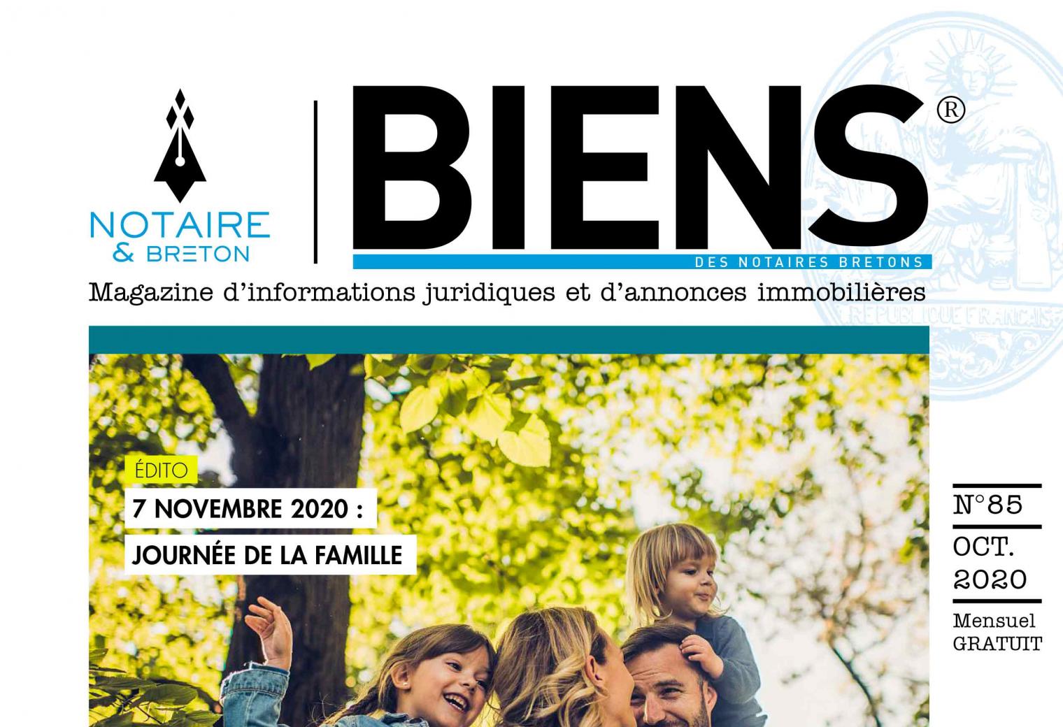 Magazine BIENS des notaires bretons - Novembre 2020